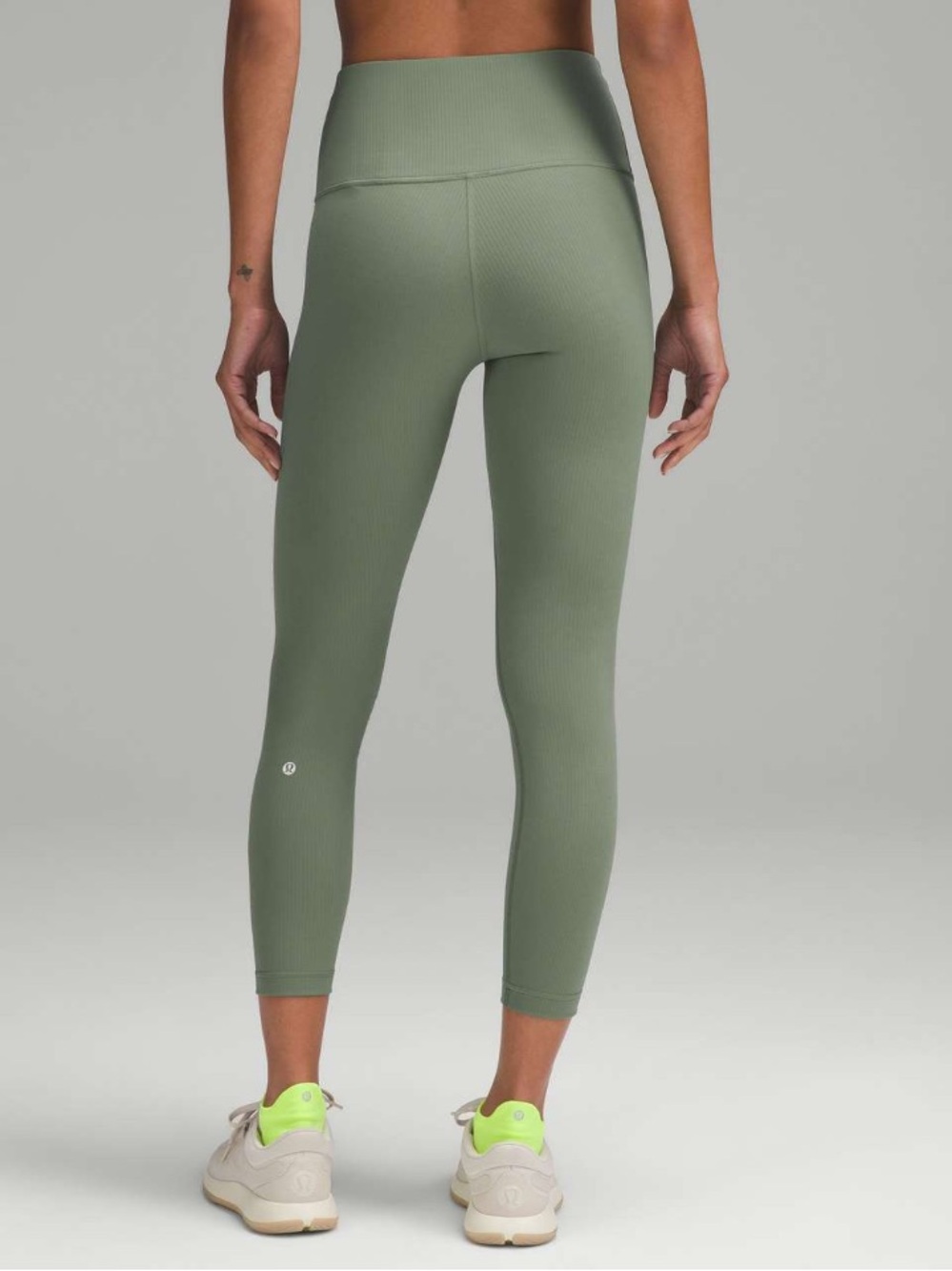 NWOT Lululemon Matching Ribbed Grey Eucalyptus Set. Size 4 - Picture 11 of 12
